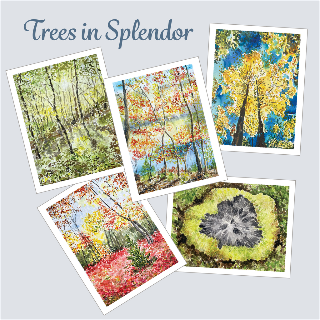 Trees in Splendor Note Cards 5-Pack